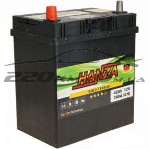 Акумулятор для авто Hanza Gold asia 6СТ-42L+ купити з доставкою в інтернет магазині - 220km.com