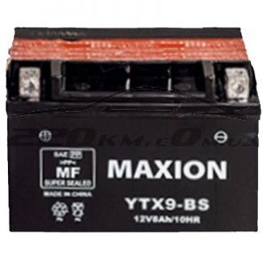 Акумулятор Maxion AGM Moto 6CT-8L+(12V) YTX 9-BS купити з доставкою в інтернет магазині - 220km.com