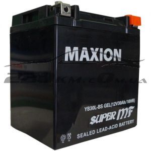 Акумулятор Maxion GEL Moto 6CT-30R+(12V) YB 30L-BS купити з доставкою в інтернет магазині - 220km.com