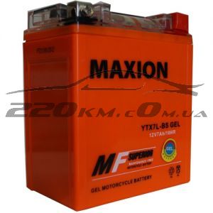 Акумулятор Maxion GEL Moto 6CT-7R+(12V) YTX 7L-BS купити з доставкою в інтернет магазині - 220km.com