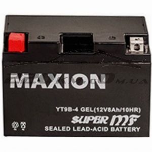 Акумулятор Maxion GEL Moto 6CT-8L+(12V) YT 9B-4 купити з доставкою в інтернет магазині - 220km.com