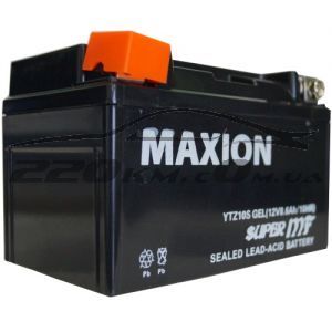 Акумулятор Maxion GEL Moto 6CT-8, 6L + (12V) YTZ 10S купити з доставкою в інтернет магазині - 220km.com