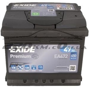 Автомобільний акумулятор Exide 6СТ-47R+ Premium купити з доставкою в інтернет магазині - 220km.com