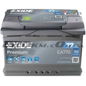 Автомобільний акумулятор Exide 6СТ-77R+ Premium купити з доставкою в інтернет магазині - 220km.com