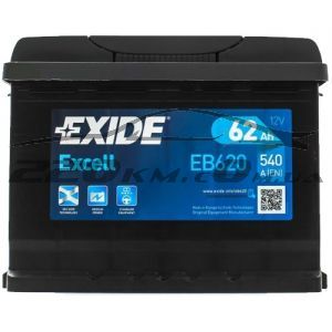 Автомобільний акумулятор Exide 6СТ-62R+ Excell купити з доставкою в інтернет магазині - 220km.com