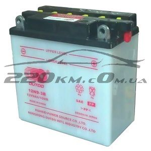 Акумулятор Outdo Standard Moto 6CT-9R+(12V) 12N 9-3B купити з доставкою в інтернет магазині - 220km.com