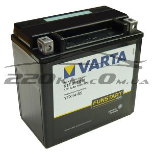 Акумуляторна батарея Varta Moto AGM YTX14-4YTX14-BS. 12(Ya5) 512014010 купити з доставкою в інтернет магазині - 220km.com