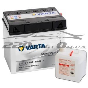 Акумуляторна батарея Varta Moto Fresh Pack 52515 Y60-N24L-A. 25(Ya3) 525015022 купити з доставкою в інтернет магазині - 220km.com
