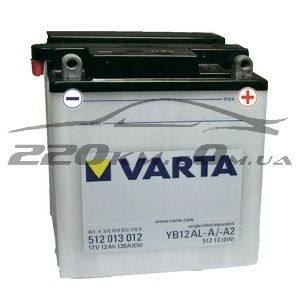 Акумуляторна батарея Varta Moto Fresh Pack YB12AL-A YB12AL-A2 12(Ya6) 512013012 купити з доставкою в інтернет магазині - 220km.com