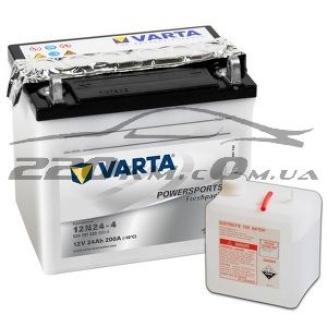 Акумуляторна батарея Varta Moto Fresh Pack12N24-4. 24(Ya3) 524101020 купити з доставкою в інтернет магазині - 220km.com