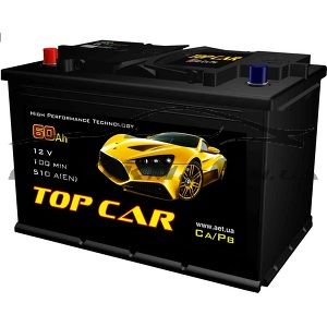 Акумулятор для автомобіля Top Car 6СТ-60L+ купити з доставкою в інтернет магазині - 220km.com