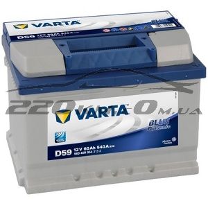 Автомобільний акумулятор Varta Blue Dynamic 60 (D59)560409054 купити з доставкою в інтернет магазині - 220km.com