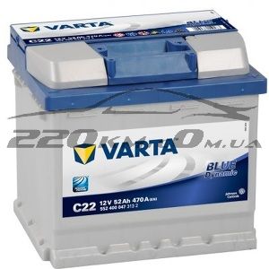 Автомобильный аккумулятор Varta Blue Dynamic 52 (C22)552400047 купить с доставкой в интернет магазине - 220km.com