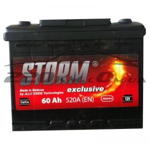 Акумулятор для авто Storm Exclusive 60L+ купити з доставкою в інтернет магазині - 220km.com