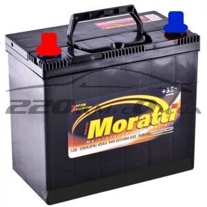 Акумулятор для автомобіля Moratti JIS 6СТ-45L+ купити з доставкою в інтернет магазині - 220km.com