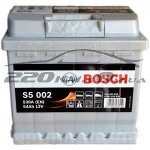 Автомобільний акумулятор Bosch S5 6СТ-54R+(0092S50020) купити з доставкою в інтернет магазині - 220km.com