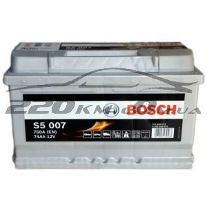 Автомобільний акумулятор Bosch S5 6СТ-74R+(0092S50070) купити з доставкою в інтернет магазині - 220km.com