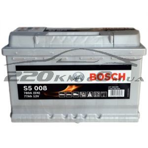 Автомобільний акумулятор Bosch S5 6СТ-77R+(0092S50080) купити з доставкою в інтернет магазині - 220km.com