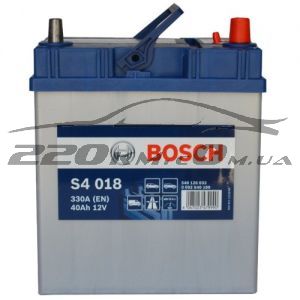 Акумулятор автомобільний Bosch S4 asia 6СТ-40R+(0092S40180)тонка клема купити з доставкою в інтернет магазині - 220km.com