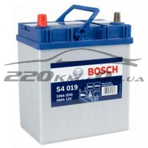Аккумулятор автомобильный Bosch S4 asia 6СТ-40L+(0092S40190)тонкая клема купить с доставкой в интернет магазине - 220km.com
