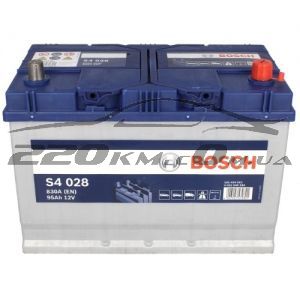 Аккумулятор автомобильный Bosch S4 asia 6СТ-95R+(0092S40280) купить с доставкой в интернет магазине - 220km.com
