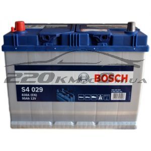 Аккумулятор автомобильный Bosch S4 asia 6СТ-95L+(0092S40290) купить с доставкой в интернет магазине - 220km.com