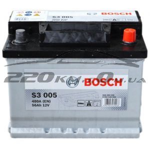 Автомобільний акумулятор Bosch S3 6СТ-56R+(0092S30050) купити з доставкою в інтернет магазині - 220km.com