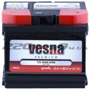 Акумулятор для Vesna Premium 6CT-55R+ купити з доставкою в інтернет магазині - 220km.com