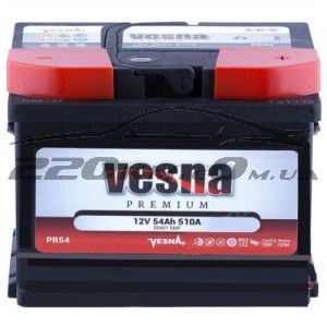Акумулятор для авто Vesna Premium 6CT-54R+ купити з доставкою в інтернет магазині - 220km.com