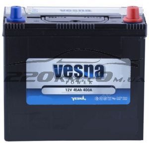 Акумулятор для авто Vesna Power asia 6CT-45R+ купити з доставкою в інтернет магазині - 220km.com