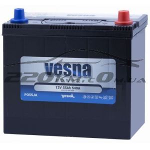 Акумулятор для авто Vesna Power asia 6CT-55R+ купити з доставкою в інтернет магазині - 220km.com