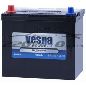 Акумулятор для авто Vesna Power asia 6CT-55L+ купити з доставкою в інтернет магазині - 220km.com