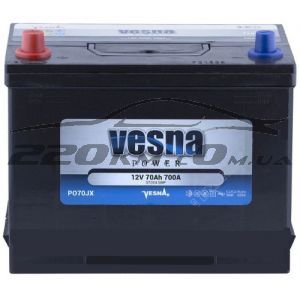 Акумулятор для авто Vesna Power asia 6CT-70L+ купити з доставкою в інтернет магазині - 220km.com