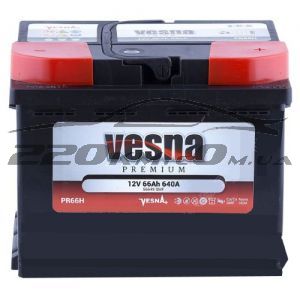 Аккумулятор для авто Vesna Premium 6CT-66R+  купить с доставкой в интернет магазине - 220km.com