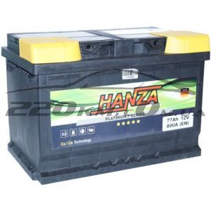 Акумулятор для авто Hanza Platinum 6СТ-77R+ купити з доставкою в інтернет магазині - 220km.com