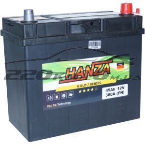 Акумулятор для авто Hanza Gold asia 6СТ-45R+ купити з доставкою в інтернет магазині - 220km.com
